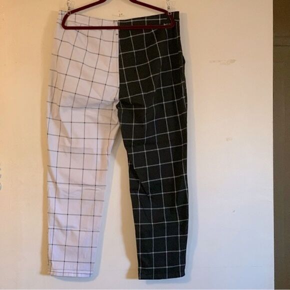 Hot Topic Ankle Pants Split Grid Womens Sz 36x28 (Hot Topic Sz 2) Gorgeous - Picture 2 of 3